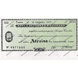 69) Atesina 18.02.77 200 lire